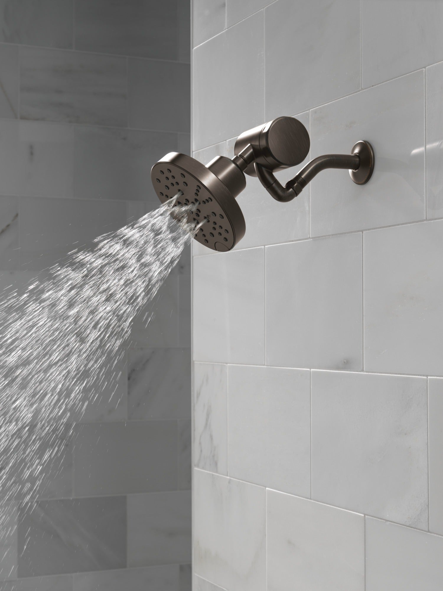 Delta Universal Showering Components H2OKinetic® 5-Setting Contemporary Raincan Shower Head