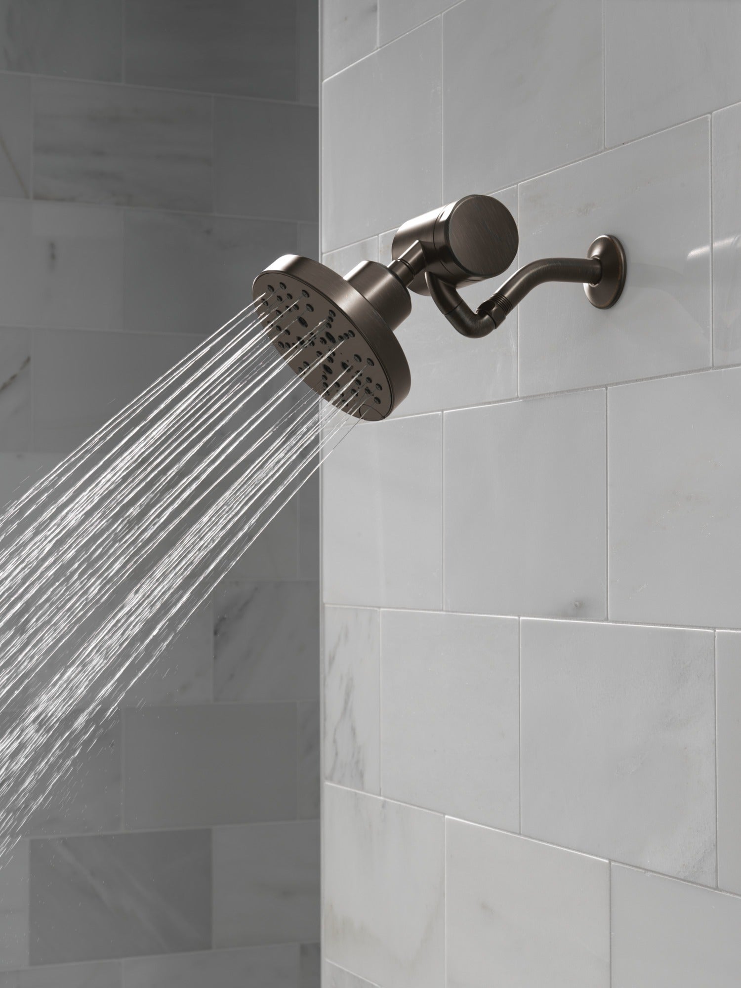 Delta Universal Showering Components H2OKinetic® 5-Setting Contemporary Raincan Shower Head