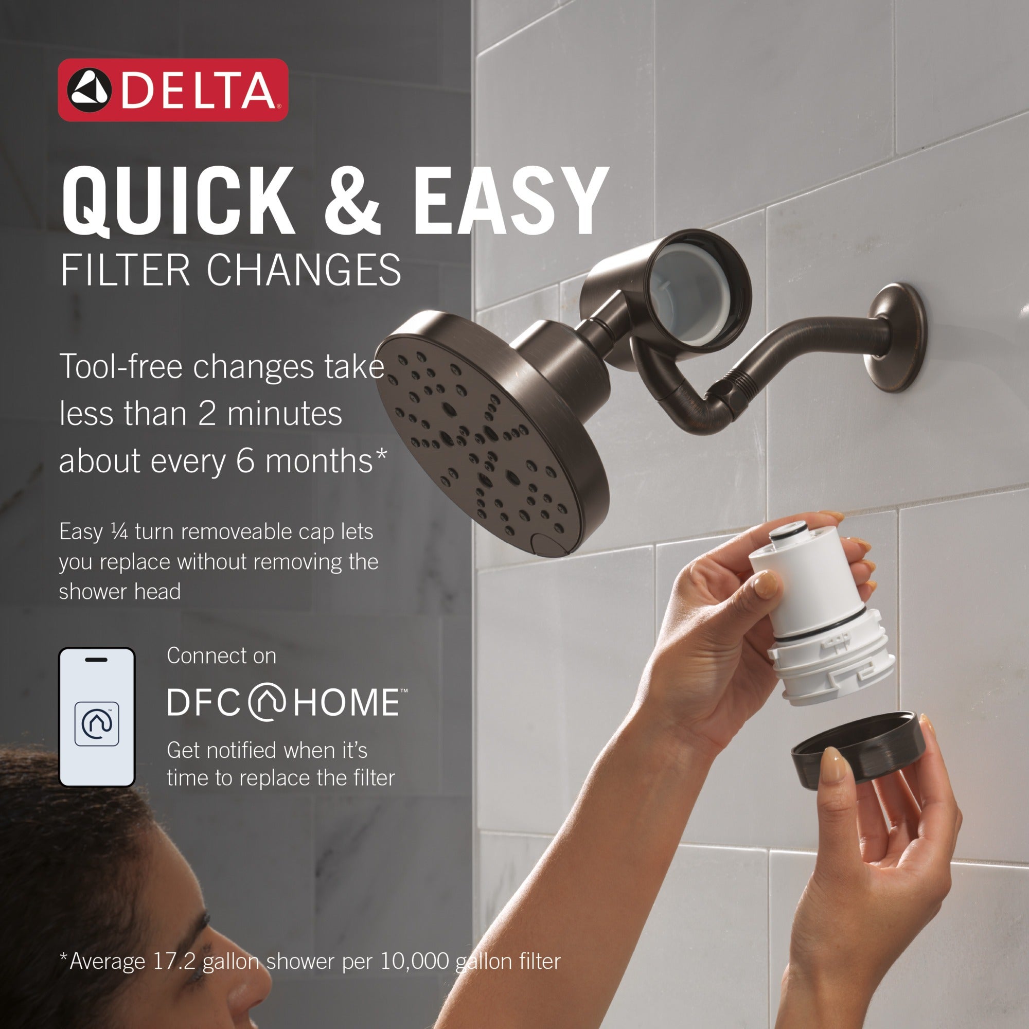 Delta Clarifi™ Premium Shower Filter Attachment