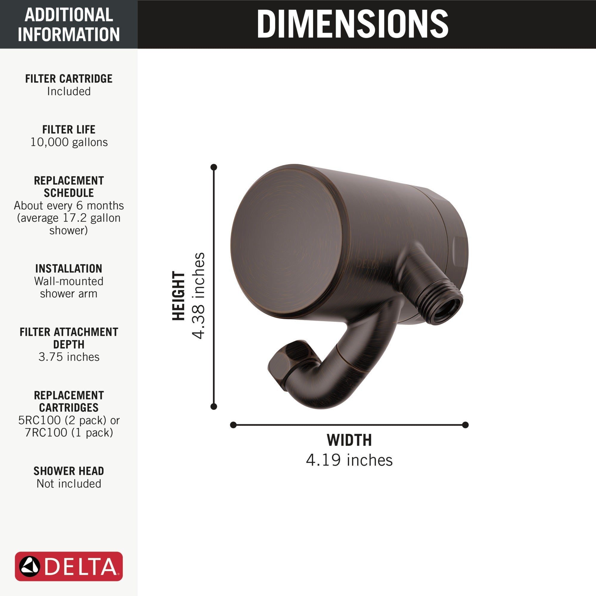 Delta Clarifi™ Premium Shower Filter Attachment