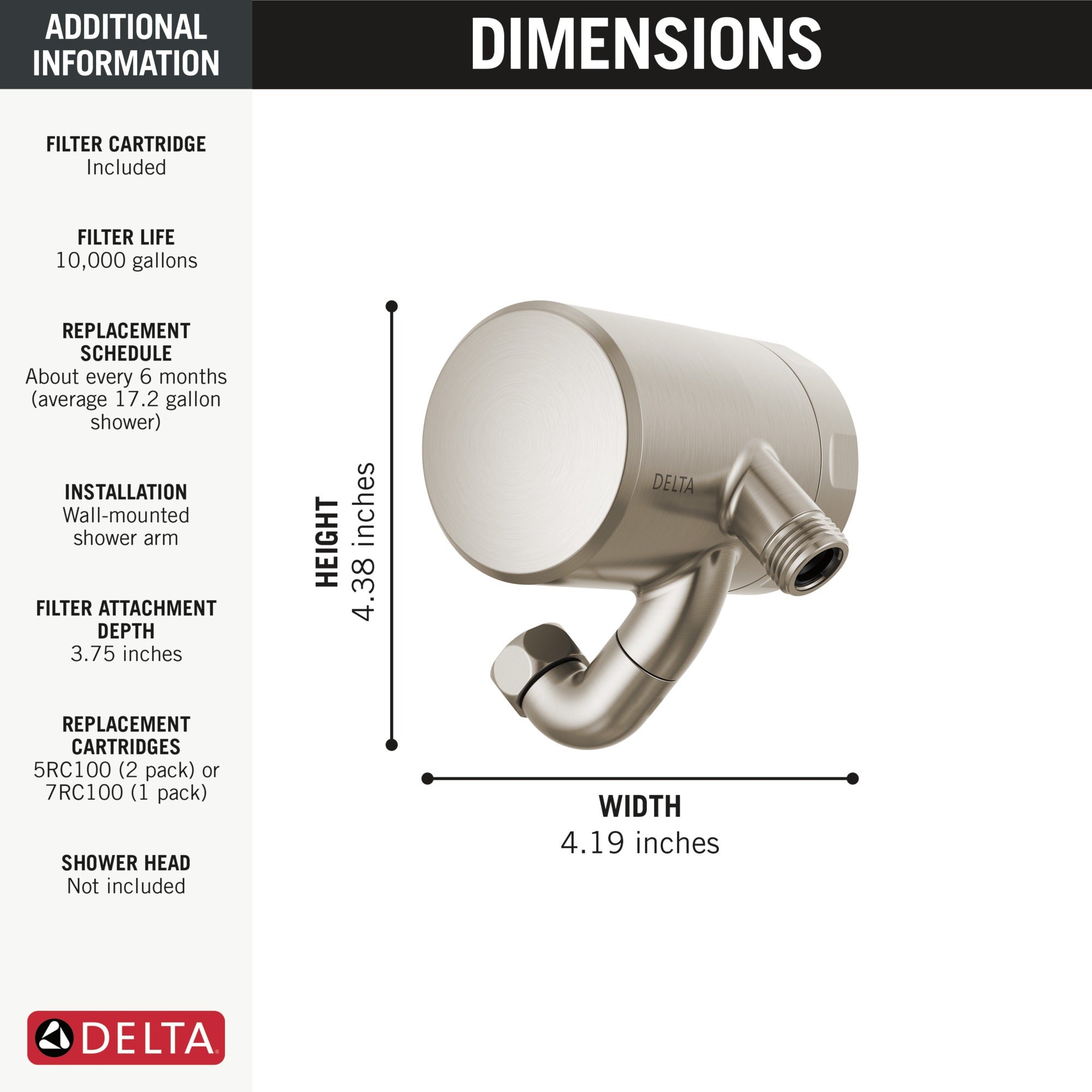 Delta Clarifi™ Premium Shower Filter Attachment