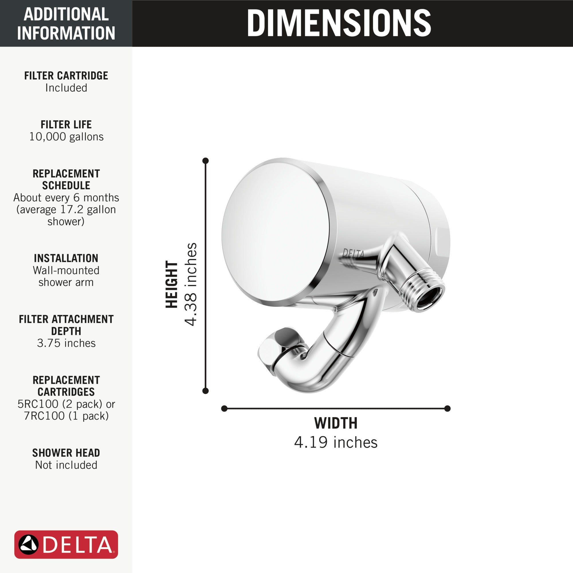 Delta Clarifi™ Premium Shower Filter Attachment