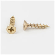 Hardware Resources #5" x 5/8" Polished Brass Phillips Drive Coarse Thread Flat Head Screw Sold by the Box