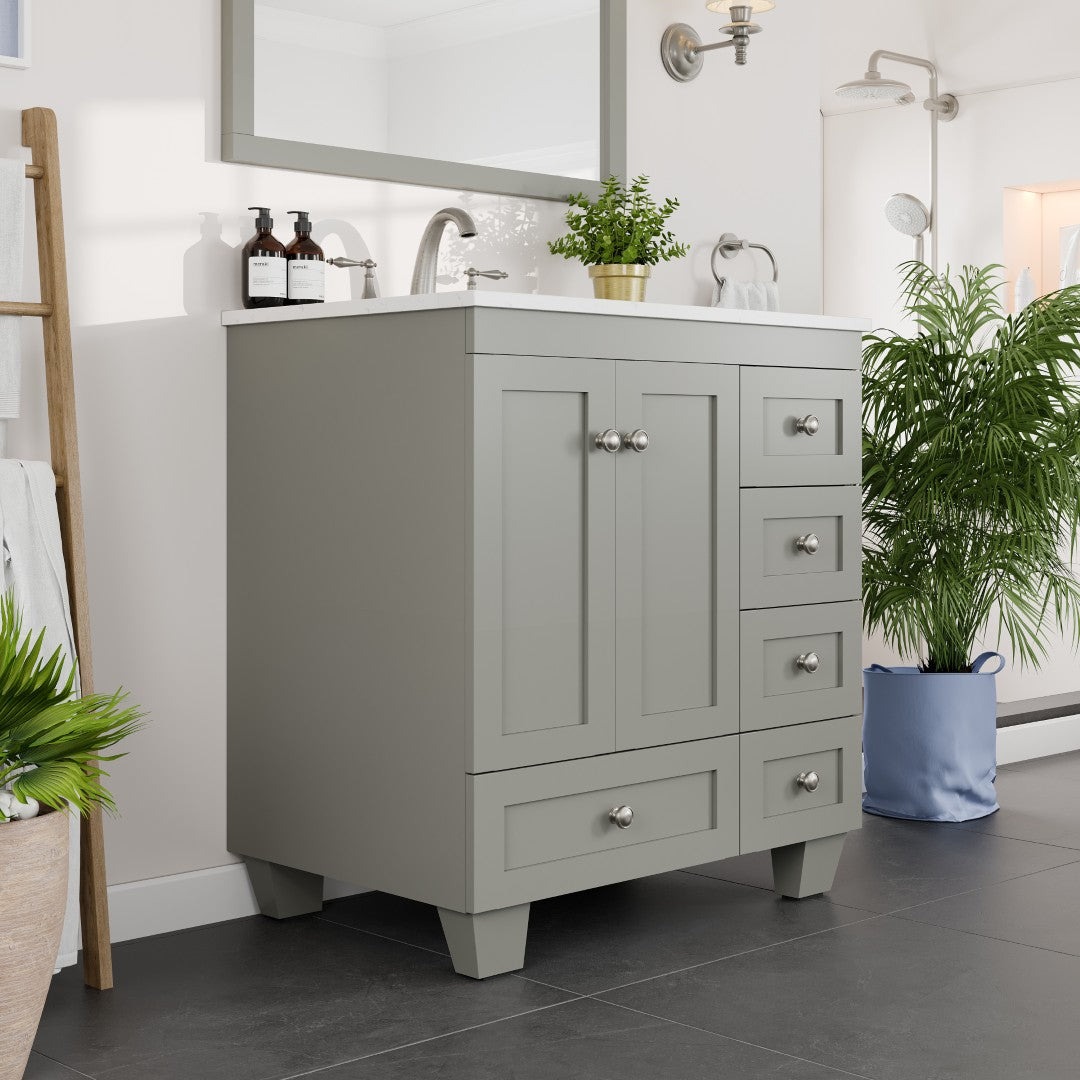 Eviva Acclaim Bath Vanity with Counter Top and Undermount Porcelain Sink (24"-30")