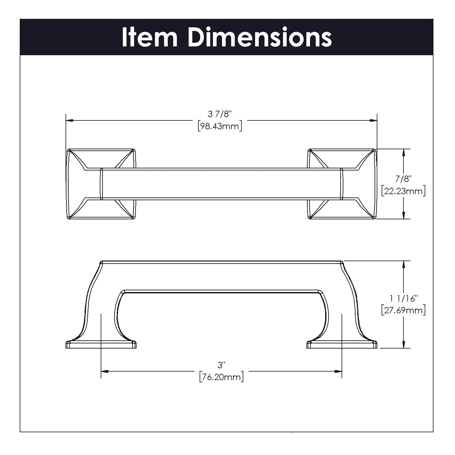 Belwith 3 Inch Center to Center Studio II Pull (B055550)