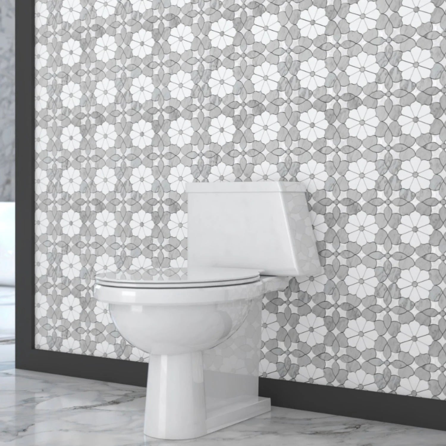 Sunflower Porcelain Waterjet Mosaic Polished