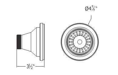 Dawn Standard 3-1/2" Sink Strainer