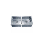 Dawn Undermount Small Radius Equal Double Bowl  Kitchen Sink SRU331616-N