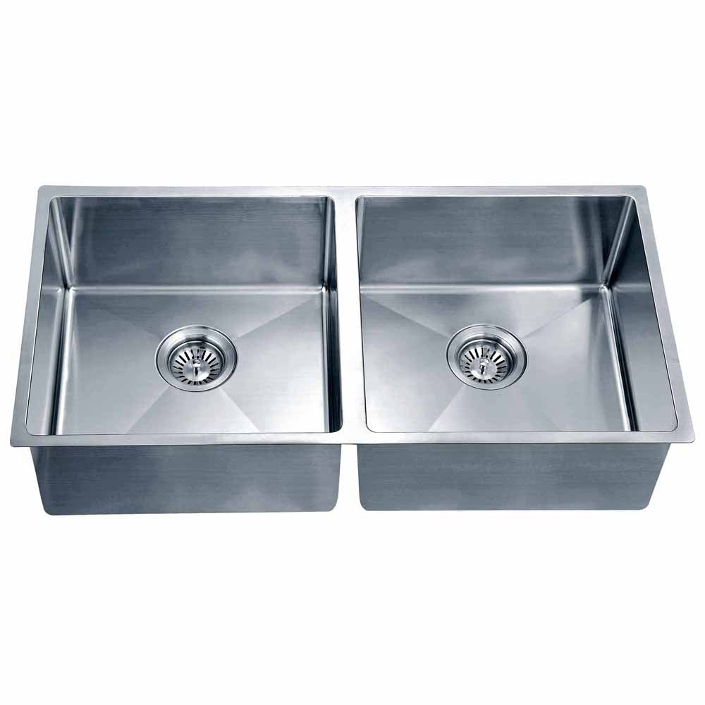 Dawn Undermount Small Radius Equal Double Bowl  Kitchen Sink SRU331616-N