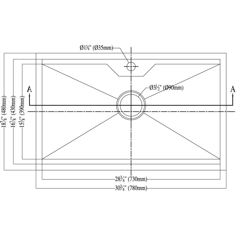 Dawn Undermount Kitchen Sink DSQ2817