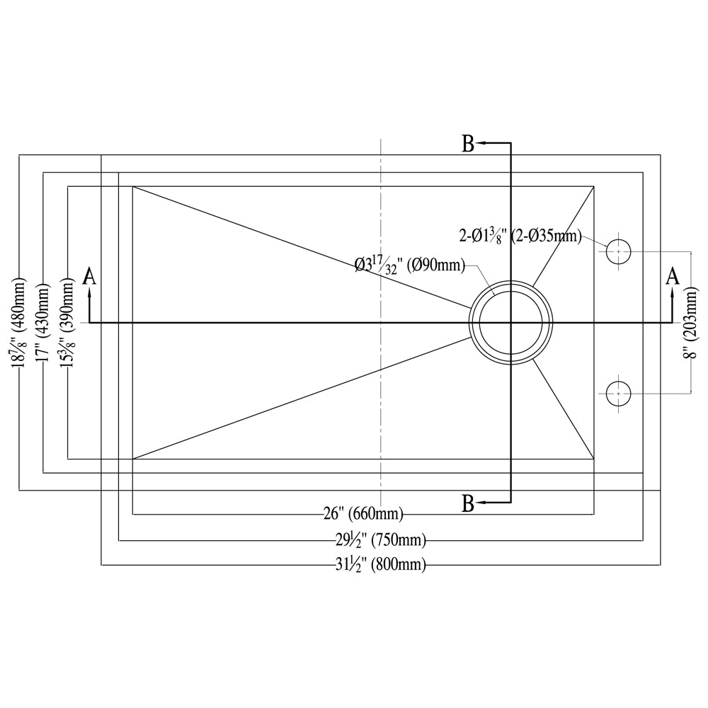 Dawn Undermount Kitchen Sink (DUAL MOUNT) DSQ2917