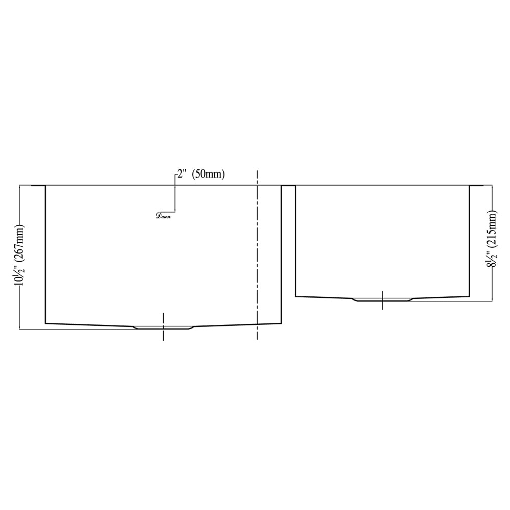Dawn Undermount Kitchen Sink DSQ311815
