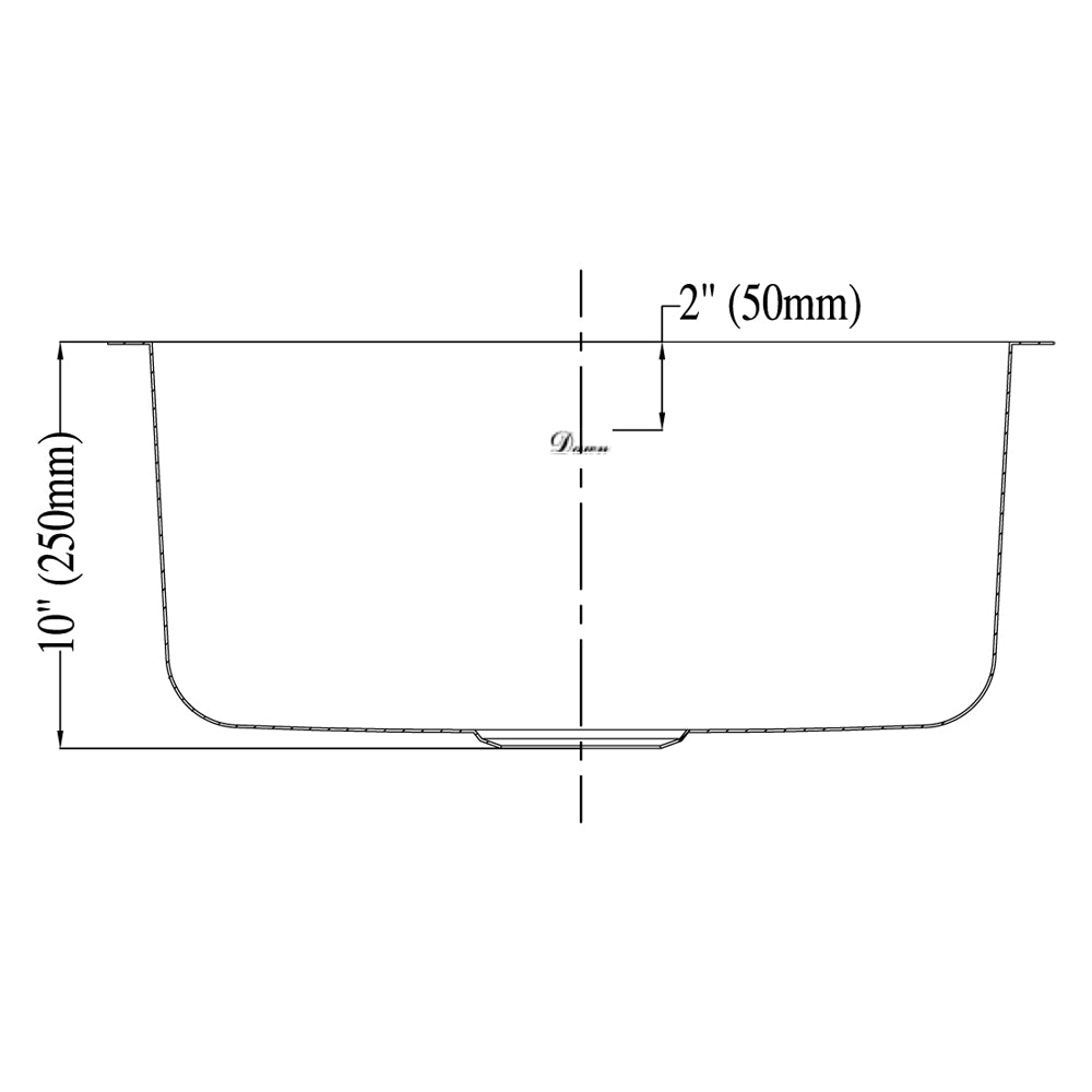 Dawn Undermount Single Bowl Kitchen Sink DSU1916