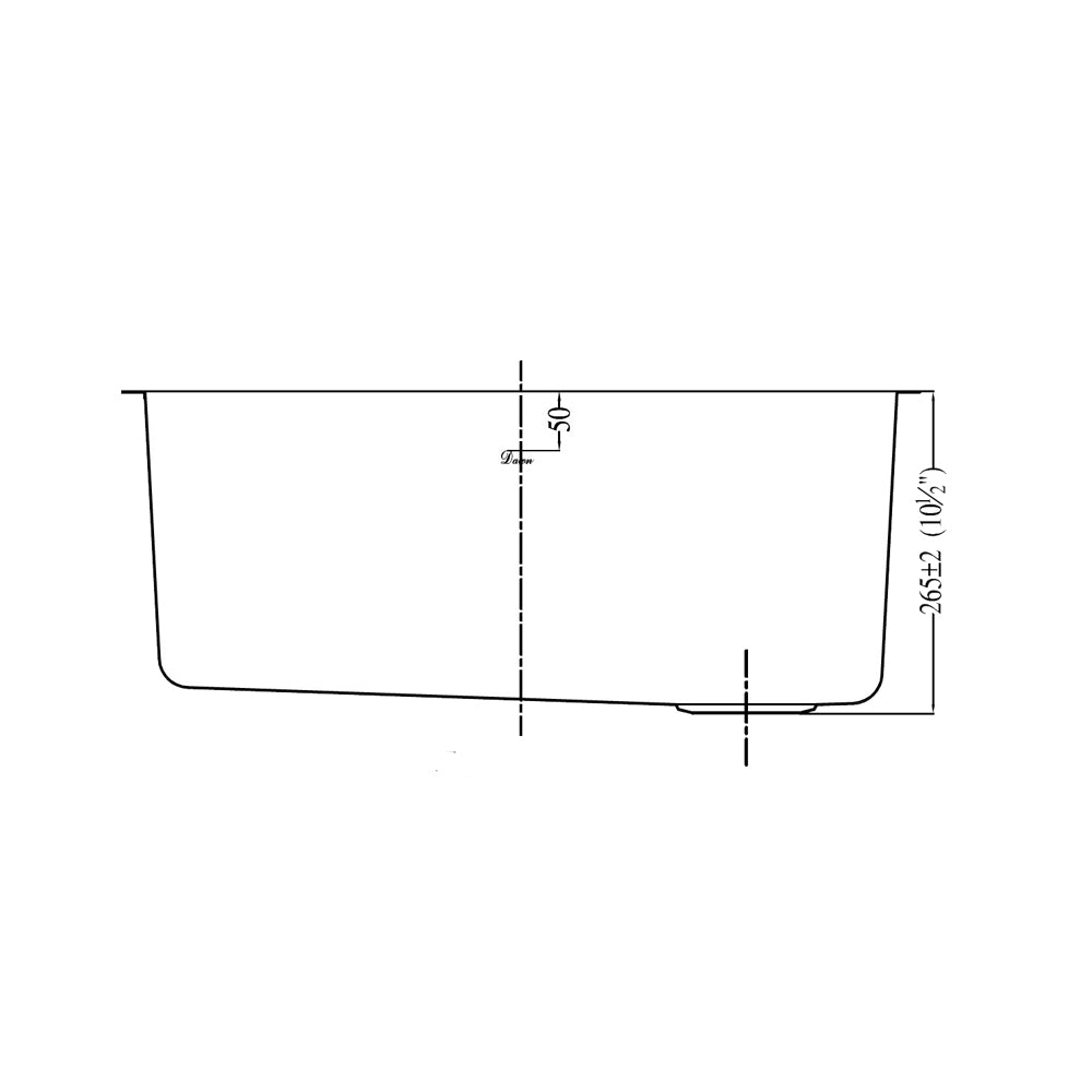 Dawn Undermount Single Bowl  Kitchen Sink DSU2517
