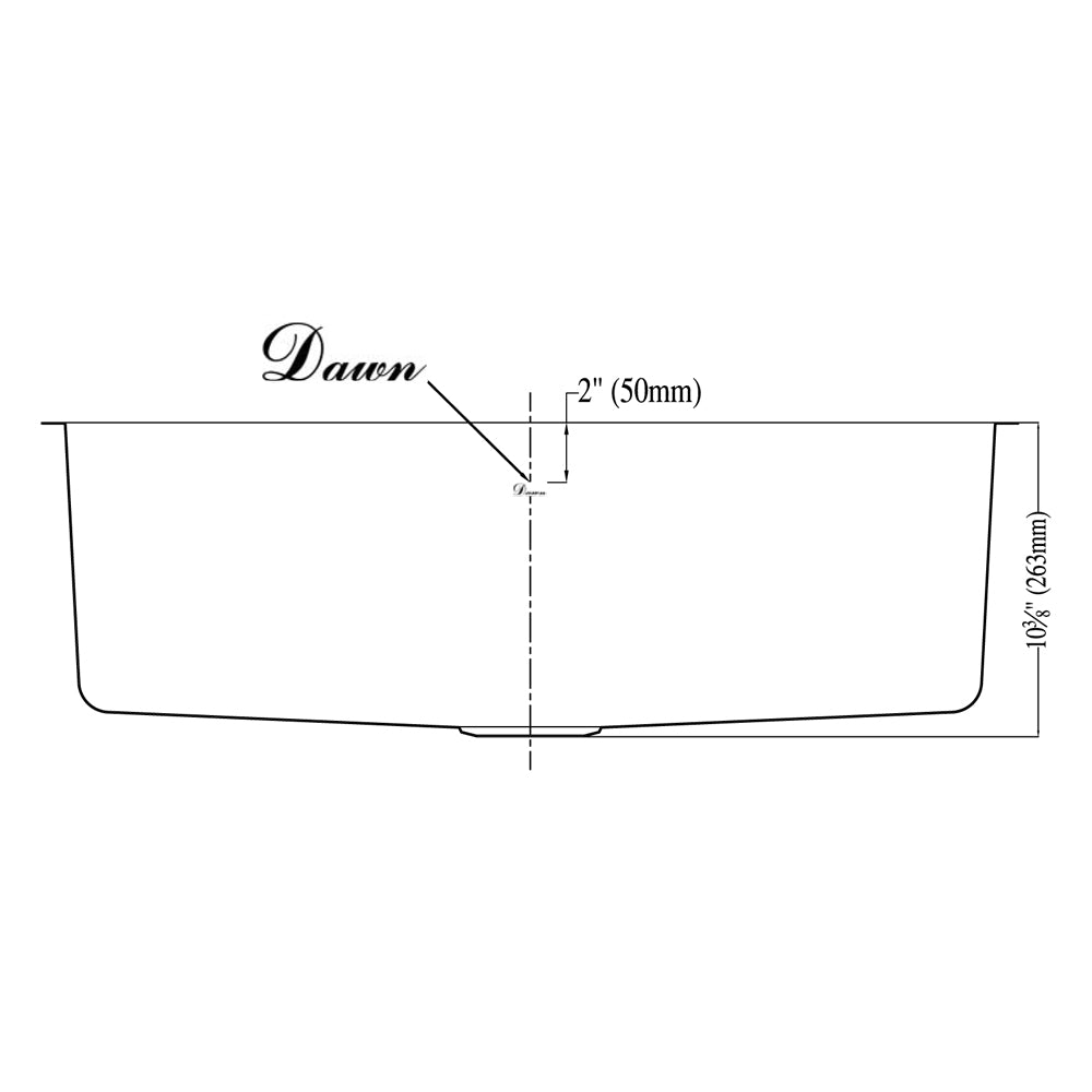 Dawn Undermount Single Bowl  Kitchen Sink DSU3017