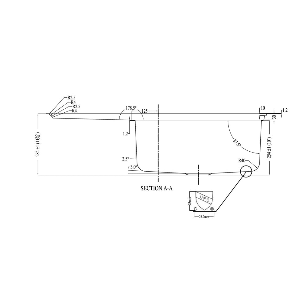 Dawn Undermount Single Bowl  Kitchen Sink with Extended Work Surface DSU4120