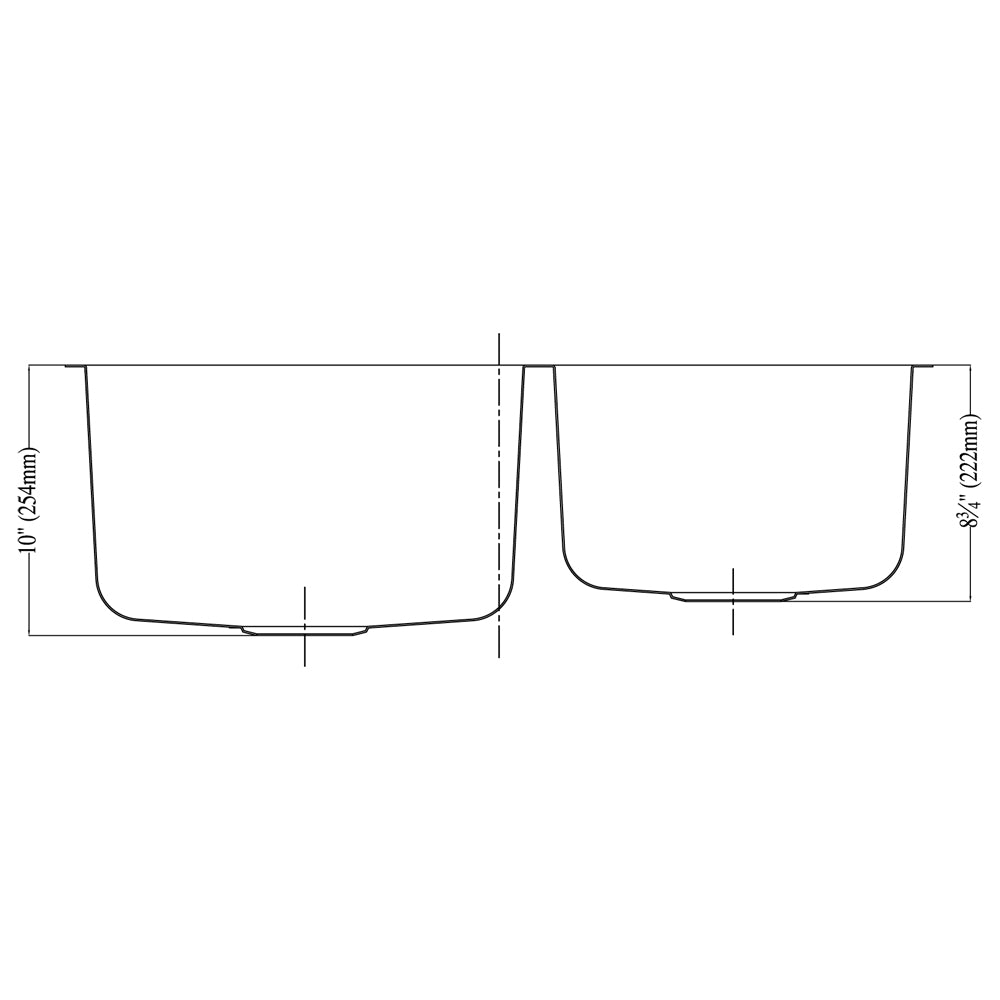 Dawn Undermount Double Bowl  Kitchen Sink DSU301916R
