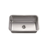 Dawn Undermount Single Bowl, 18G: 30-3/8"L x 18-1/2"W x 10-5/8"D (outside)