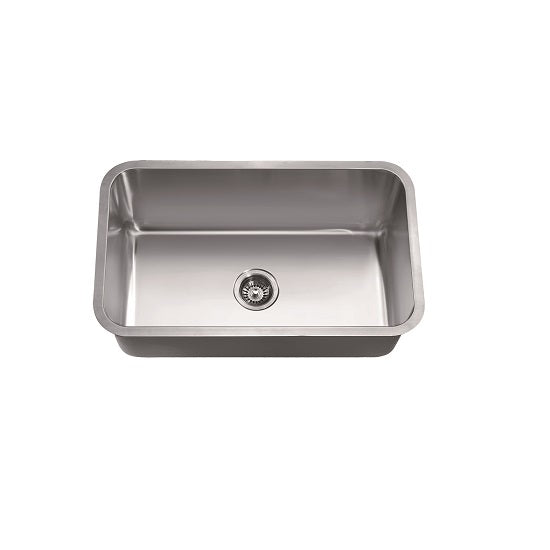 Dawn Undermount Single Bowl, 18G: 30-3/8"L x 18-1/2"W x 10-5/8"D (outside)