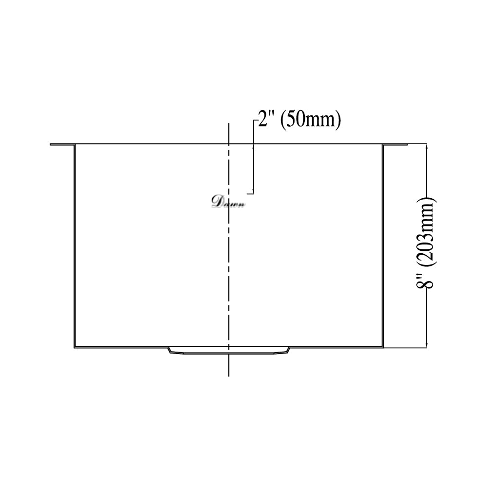 Dawn Dual Mount Square Bar Sink BSQ121508