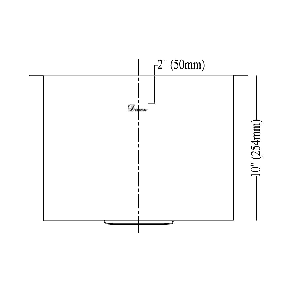 Dawn Dual Mount Square Bar Sink BSQ131610
