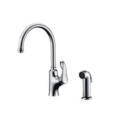 Dawn Single-lever kitchen faucet with side-spray, Chrome