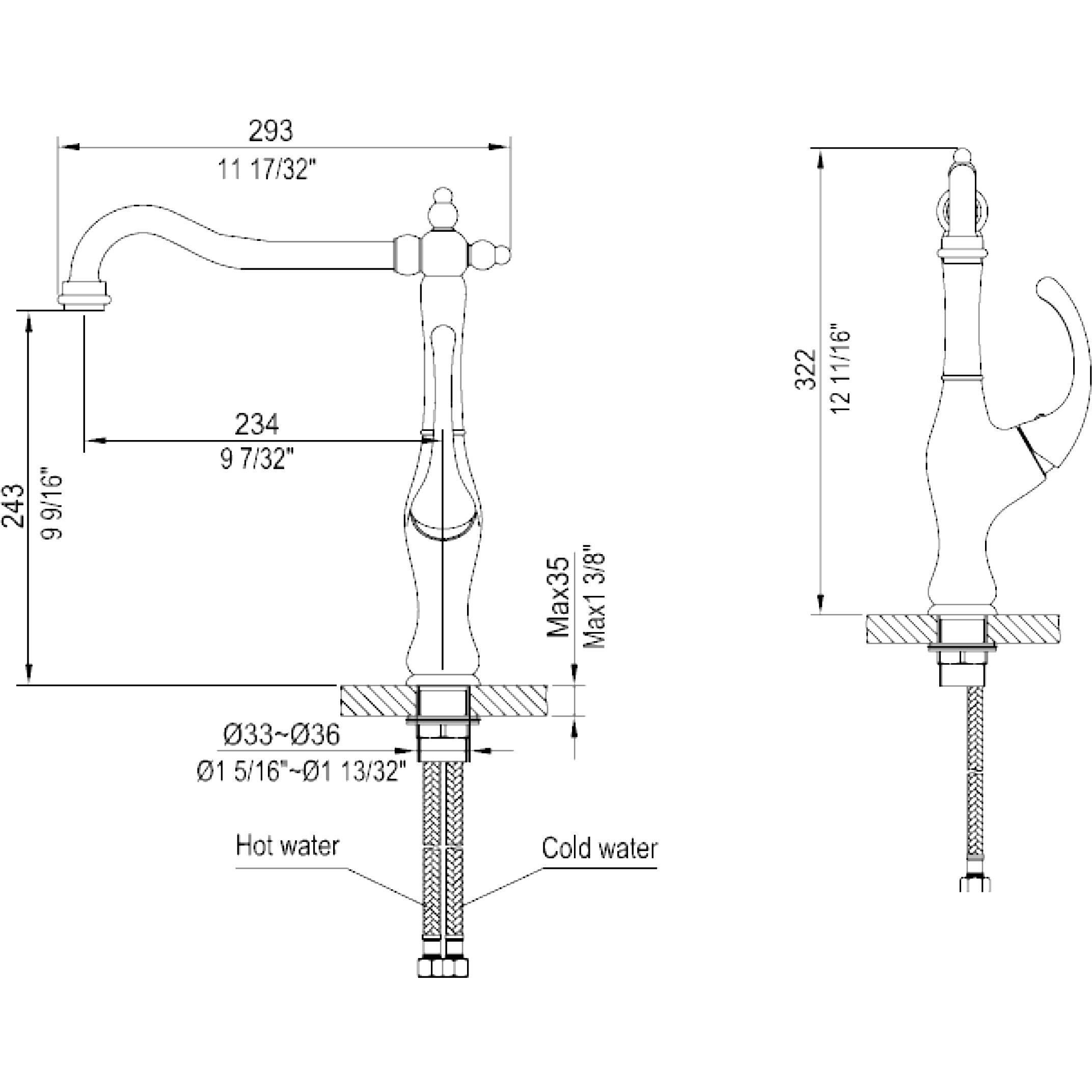 Dawn Single-lever kitchen faucet AB08 3152