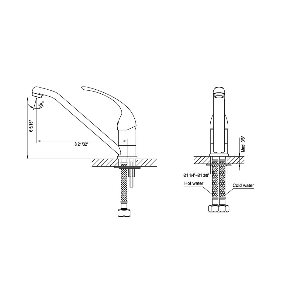 Dawn Single-lever kitchen faucet AB50 3351
