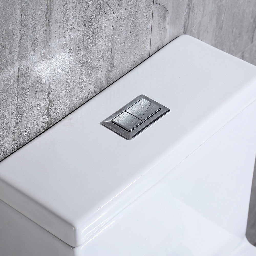 WOODBRIDGE T-0031 Short Compact Tiny One Piece Toilet with Soft Closing Seat, Small Toilet