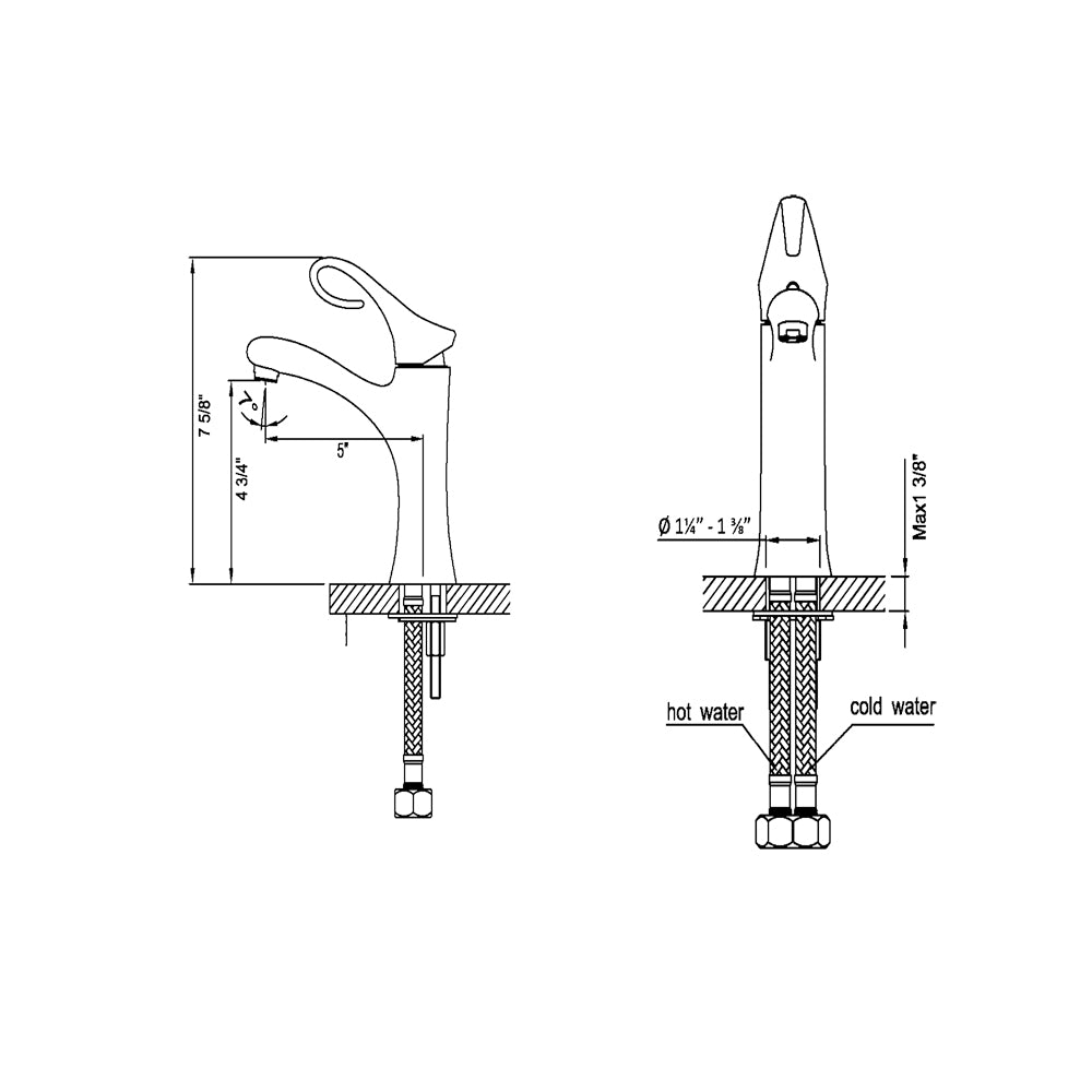 Dawn Single-lever bathroom faucet AB06 1295