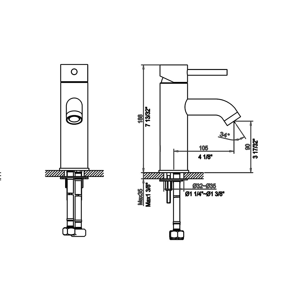 Dawn Single-Lever Lavatory Faucet AB37 1433