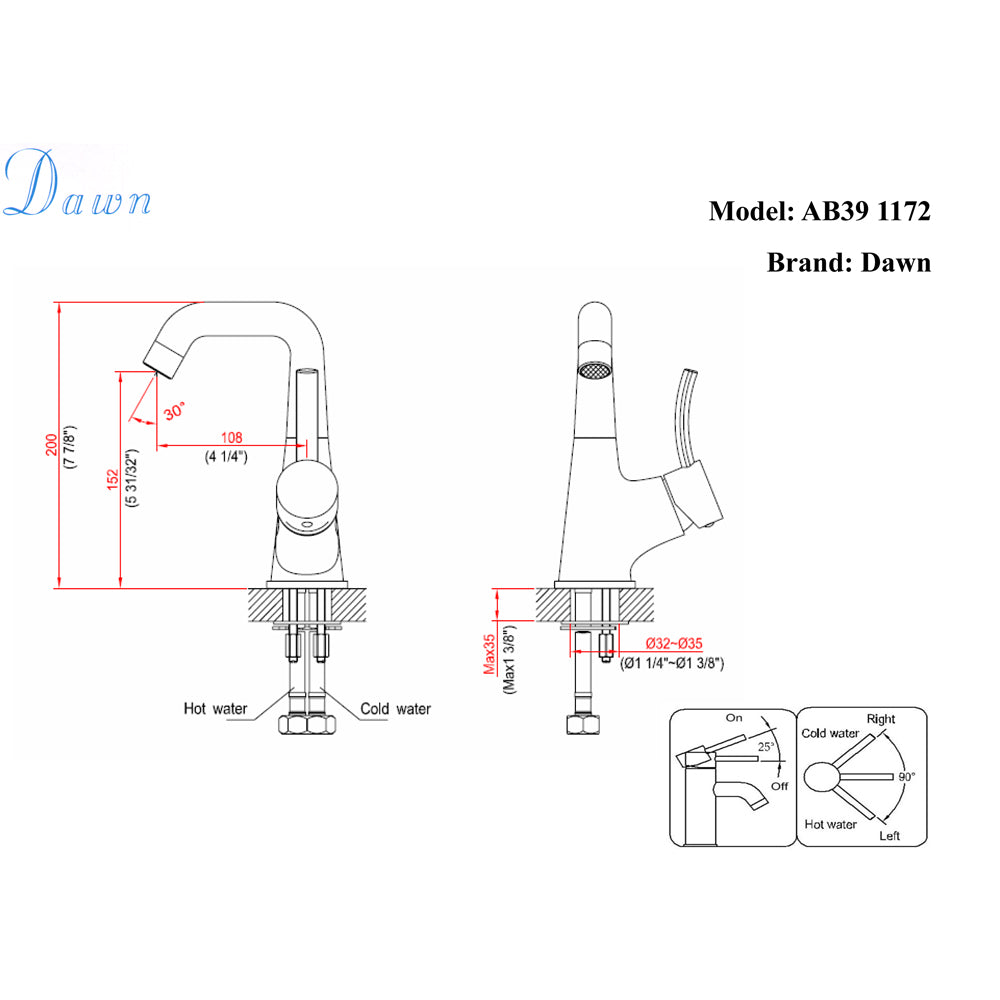 Dawn Single-Lever Lavatory Faucet AB39 1172