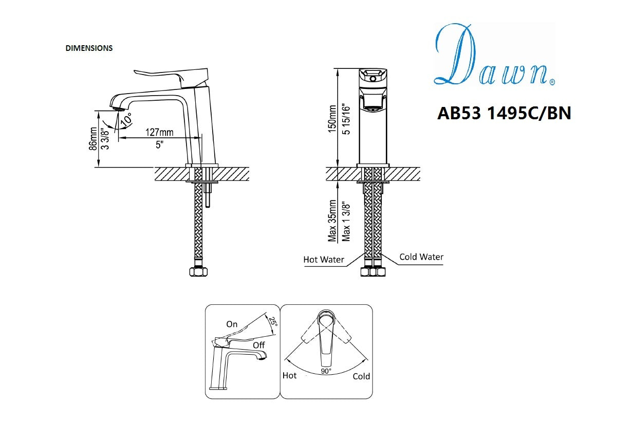 Dawn Single-Lever Lavatory Faucet AB53 1495