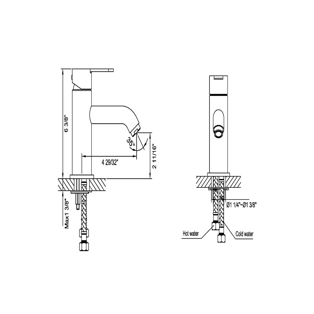 Dawn Single-lever lavatory faucet AB67 1540