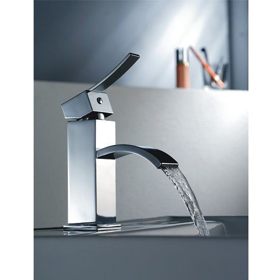 Dawn Single-Lever Square Lavatory Faucet, Sheetflow Spout AB78 1258