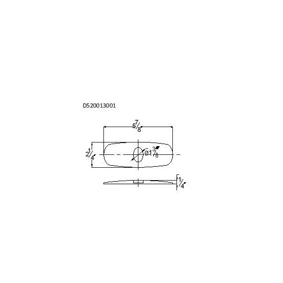 Dawn 6" Escutcheon for bar/lavatory faucets, 1 hole D520013001