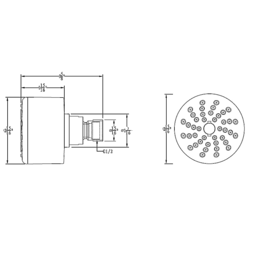 Dawn Single function showerhead SH0150