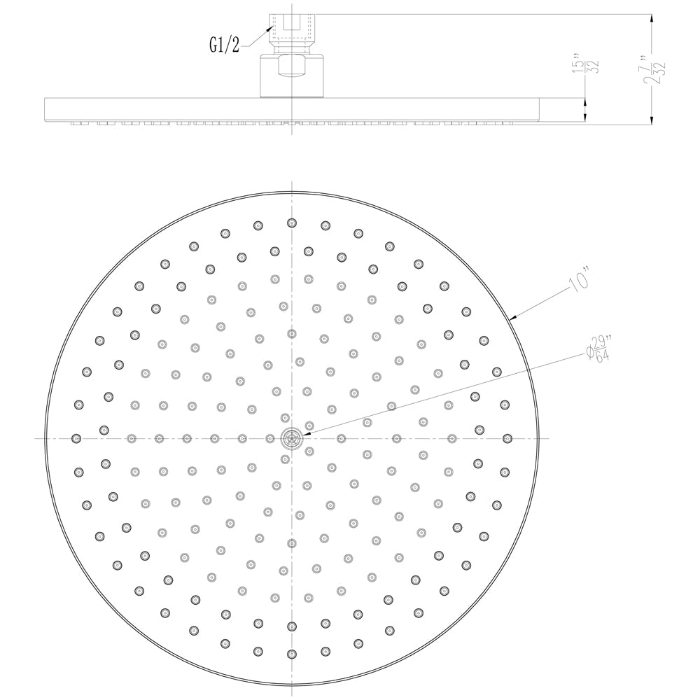 Dawn 10" Round Rain Showerhead
