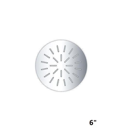 Dawn Stainless Steel 6" Round Rainhead, Chrome RSS0930100-6