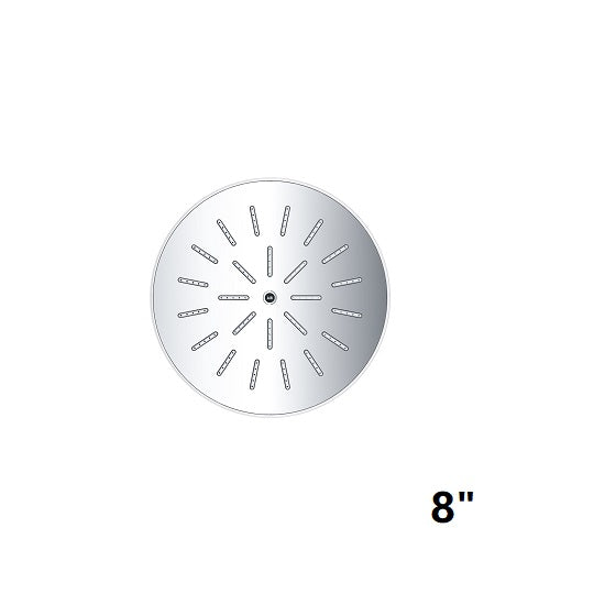 Dawn Stainless Steel 8" Round Rainhead, Chrome RSS0930100-8