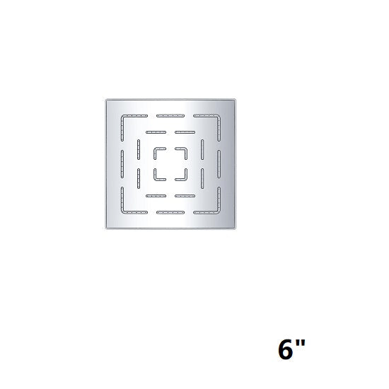 Dawn Stainless Steel 6" Square Rainhead