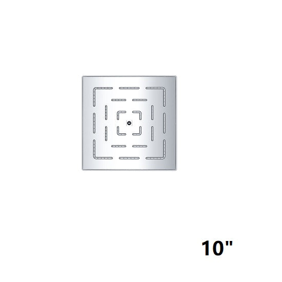 Dawn Stainless Steel 10" Square Rainhead