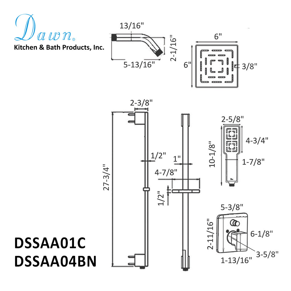 Dawn Everglades Shower Set DSSES