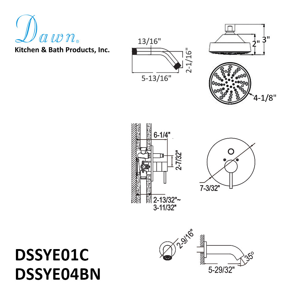 Dawn Solid brass towel ring, chrome: 8-1/4"Lx2-3/8"Dx3/4"H 96019006