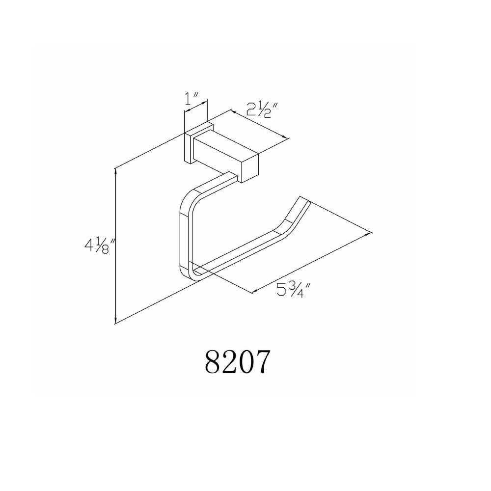 Dawn 8207S Satin Nickel Toilet Roll Holder