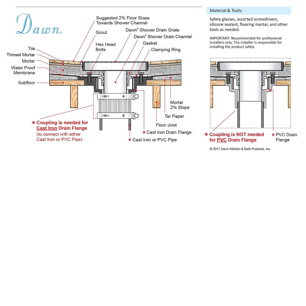 Dawn Dawn Series 32" Shower Drain LDA320304