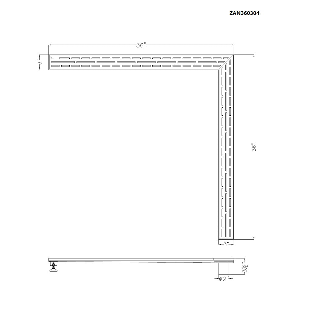 Dawn Amazon River Series Corner Drain ZAN360304