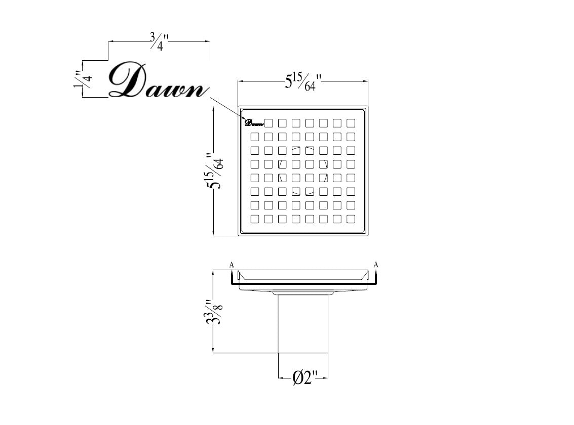Dawn risbane River Series 5" Shower Drain LBE050504