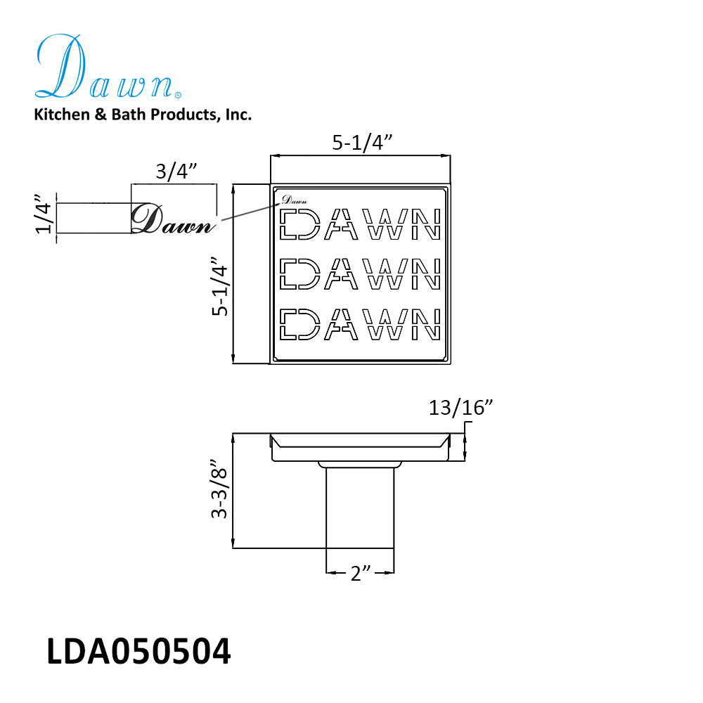 Dawn Dawn Series 32" Shower Drain LDA320304