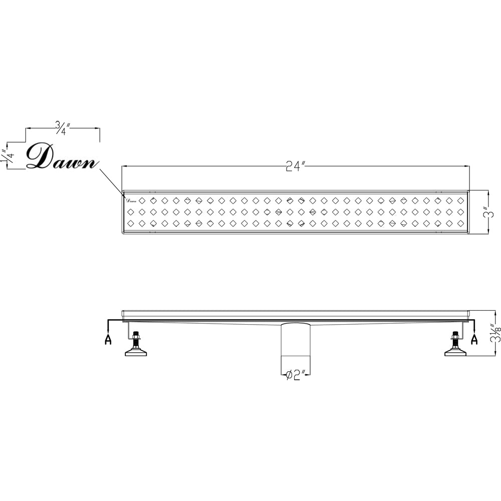Dawn Mississippi River Series 59" Shower Drain LMI590304